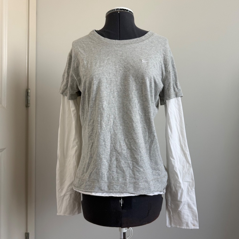 Vintage Y2K Nike Layered Long Sleeve T-Shirt Size XL